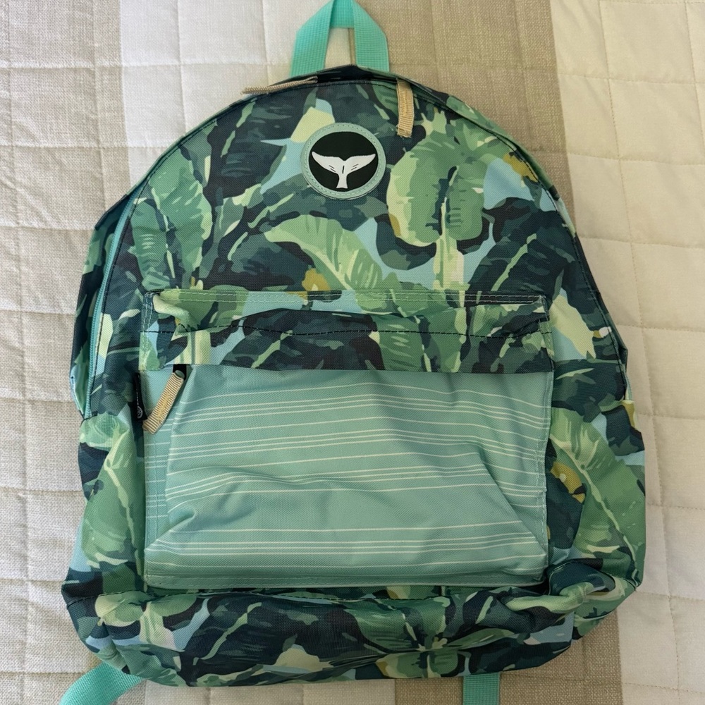 Tropical Green and Blue Teal Laptop Backpack by Sandcloud